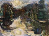 Unsigned by Dennis Matthews, oil on canvas, offered Jan 2020