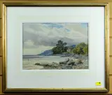 On the Devonshire Coast' on The Selective Eye Gallery label verso by John Mogford, 1878, watercolour, offered Jan 2020