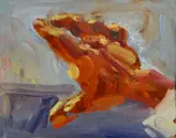 Into the Millennium by Kevin Sinnott, 2000, oil on board, sold Nov 2019