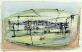 Floods by Robert Hunter, ink and watercolour, sold Nov 2019