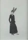 Lady in a Hat by Gerda Roper, pencil, sold Nov 2019
