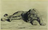 Untitled by Herbert Dicksee, etching, sold Nov 2019
