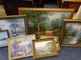 a parcel, and two gilt framed oilographs after the originals, various measurements by Contemporary Oils On Canvas, oil, sold Nov 2019
