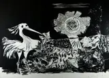 Monochrome lithograph - Dylan Thomas theme by Ceri Richards limited edition, lithograph, sold Oct 2019