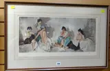 Colour print - study of five exotic ladies by William Russell Flint limited edition, print, offered Oct 2019