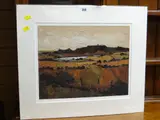 Coloured print - Anglesey landscape by Wilf Roberts limited edition, print, sold Oct 2019