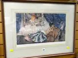 Colour print - study of a reclining female by William Russell Flint limited edition, print, sold Oct 2019