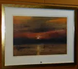 Colour print - sunset over Menai Straits by William Selwyn limited edition, print, sold Oct 2019