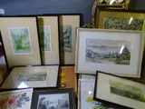 PICTURES & PRINTS and two gilt framed wall mirrors by Quantity Of Framed Watercolours, watercolor, sold Oct 2019