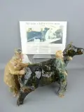 a bull and it's three handlers Provenance: Extract from the Cambrian News December 2002 referring to the passing of the artist and this particular sculpture by Myfanwy Kitchin Ceramic, sculpture, sold Oct 2019