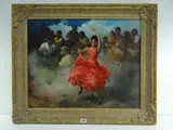 Untitled by Believed Francisco Rodriguez San Clement, oil on canvas, sold Aug 2019