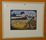 Gull Talk, Tenby Harbour by Susan Sands limited edition, etching, sold Jul 2019