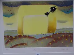 Falling in Love by Mackenzie Thorpe limited edition, print, sold Jul 2019