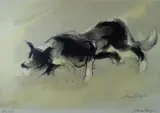 Colour lithograph - sheep dog at work by William Selwyn limited edition, lithograph, sold Jul 2019