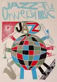 Jazz - The Universal Music by Paul Peter Piech limited edition, 1995, linocut, sold Jul 2019