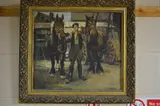a team of horses and their handler (believed to be the artists father) by Albert Lawrence Hammonds, oil on canvas, sold Jun 2018