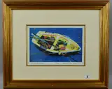 Yellow boat, crail by Hamish Macdonald, print, sold Jun 2018