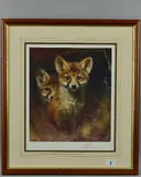 Fox cubs by Mick Cawston, print, sold Jun 2018