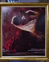 El chal (the shawl) by Fletcher Sibthorpe, print, sold Jun 2018