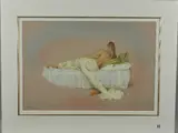 REFLECTION' a limited edition print 421/500 of a woman lying on a bed by Kay Boyce, print, sold Jun 2018
