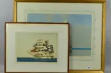 The wool clipper by Winston Megoran, etching, sold Jun 2018