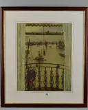 LONDON', a colour print, framed and glazed, approximate size 48cm x 39cm by Nevinson 'greenwich Reach, print, sold Jun 2018