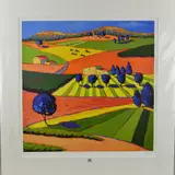 a limited edition print 80/195 of a continental countryside scene, untitled, possibly from the fireblaze series by Richard Pargeter, print, sold Jun 2018