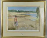 Carlotta on the loire by William Russell Flint, print, sold Jun 2018