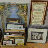 a quantity of clip framed papyrus pictures, modern calligraphy quotes, tarot card prints etc (box and loose) by Pictures And Prints, print (other), sold Jun 2018
