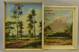 Asian/african mountain landscape by Robert Lewis McLellan-Sim, oil on canvas, sold May 2018