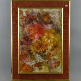 Flowers by K Square, oil on board, sold May 2018