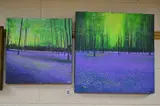 Morning Bluebells by John Connolly, acrylic, sold May 2018