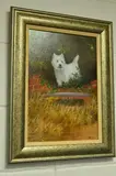 (BRITISH B.1959),'West Highland White', original oil on board, signed by the artist by John Silver, oil on board, sold May 2018