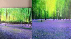 Morning Bluebells by John Connolly, acrylic, sold Apr 2018