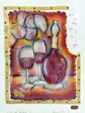 Vin De Table II' an original mixed media print by Kevin Blackham, mixed media, sold Apr 2018