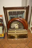 a 1920's mahogany firescreen with tapestry panel, a pair of gilt framed oils on canvas of river landscapes, etc (one box and two loose) by Paintings And Prints, oil, sold Apr 2018