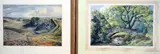 Hadrian's Wall at Housesteads...' and study of a river bridge, two watercolours by Arthur Parkinson, watercolor, sold Apr 2018