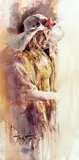 'Joy', a limited edition print of a young woman wearing a hat by Gordon King, print, sold Apr 2018