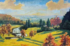 View from Chartwell by Winston Churchill, print, sold Apr 2018