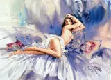 Rosanna' an artist proof 4/6 of a semi nude woman posing on a bed by Gordon King, pencil, sold Apr 2018