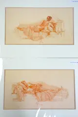 Thoughts I and Thoughts II by Kay Boyce, pencil, sold Apr 2018