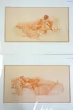 Thoughts I and Thoughts II by Kay Boyce, pencil, sold Apr 2018