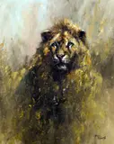 (BRITISH, CONTEMPORARY), 'Lion King', an original oil on canvas painting, signed by by Tony Forrest, oil on canvas, sold Apr 2018