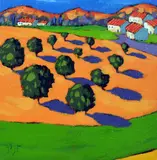 (BRITISH B.1976), untitled, an original oil painting of a continental country scene by Richard Pargeter, oil, sold Apr 2018