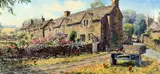(BRITISH, CONTEMPORARY), 'Summer Haze', an original watercolour of a row of by Graham Carver, watercolour, sold Apr 2018