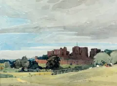 Warwick Castle, watercolour, signed and dated (19)33 lower by Thomas Stuart Milner, watercolour, sold Apr 2018