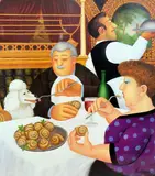 (BRITISH 1926-2008), 'Escargot Pour Trois', a Limited Edition print, 92/650, signed by Beryl Cook, print, sold Apr 2018