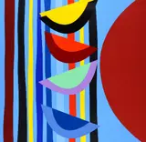 RA (BRITISH 1913-2003),'Vertical Rhythm II', a Limited Edition print, 43/85, signed by Terry Frost, print, sold Apr 2018
