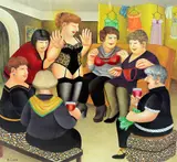 (BRITISH 1926-2003), 'Party Girls', a Limited Edition print, 370/650, signed and by Beryl Cook, print, sold Apr 2018