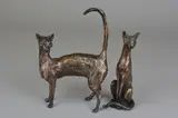 One is standing and one is sitting by Paul Jenkins, bronze, sold Apr 2018